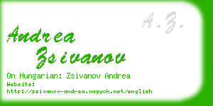 andrea zsivanov business card